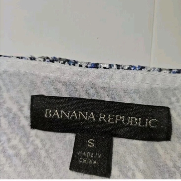 Banana Republic Blouse Womens Sz Small Tie Long Sleeve Lightweight - Picture 5 of 6